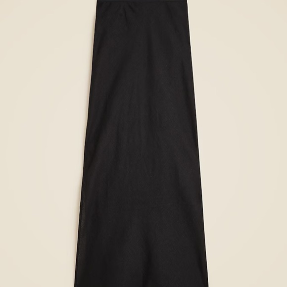 J. Crew Black Midi Skirt in 100% Linen in  Great Condition - Picture 4 of 7